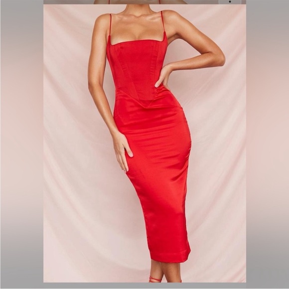 Sold Out House of CB Anais Corseted Midi Dress - Picture 3 of 10